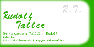 rudolf taller business card